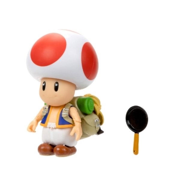 Super Mario Movie 5 inch Toad Action Figure with Frying Pan Accessory - Picture 9 of 9